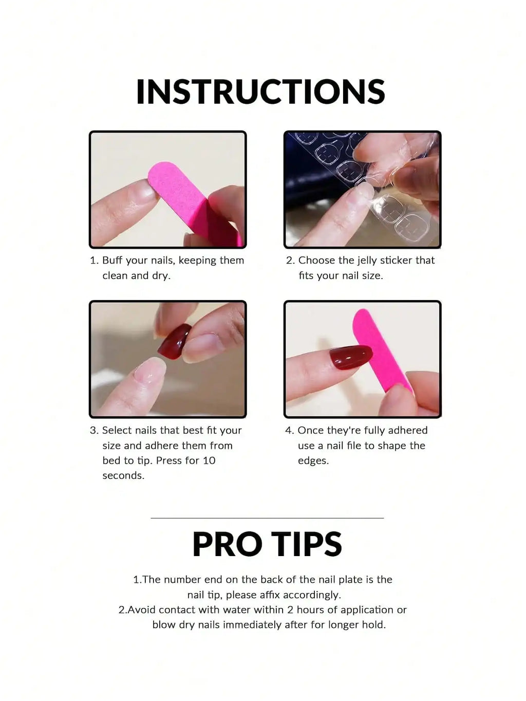 Press-On Nails French Manucure Cœur – Style Y2K & Carré Court